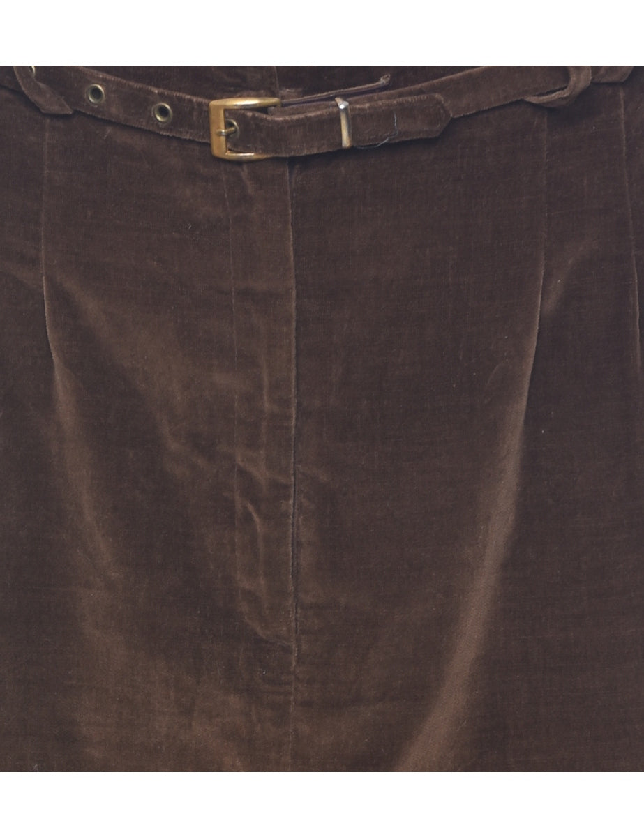 Velvet A-line Skirt - M