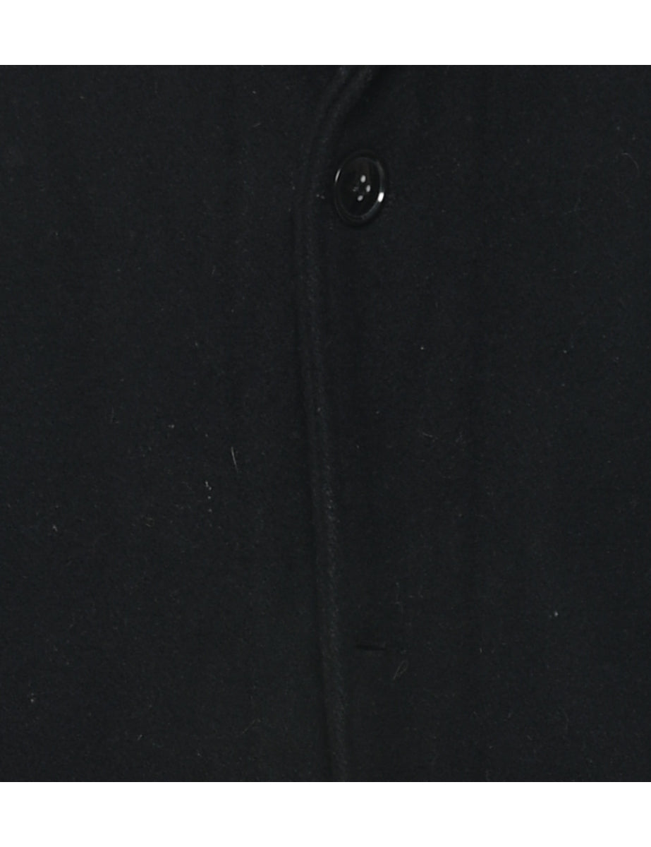 Black Wool Coat - M