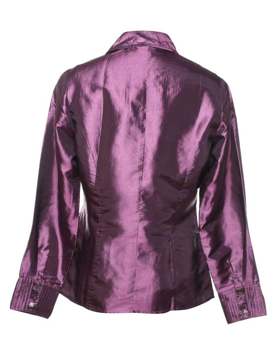 Pin Tucks Evening Shirt - M
