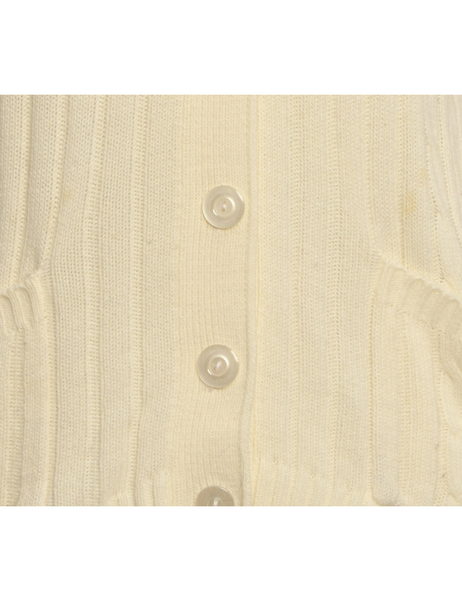 White Cardigan - M