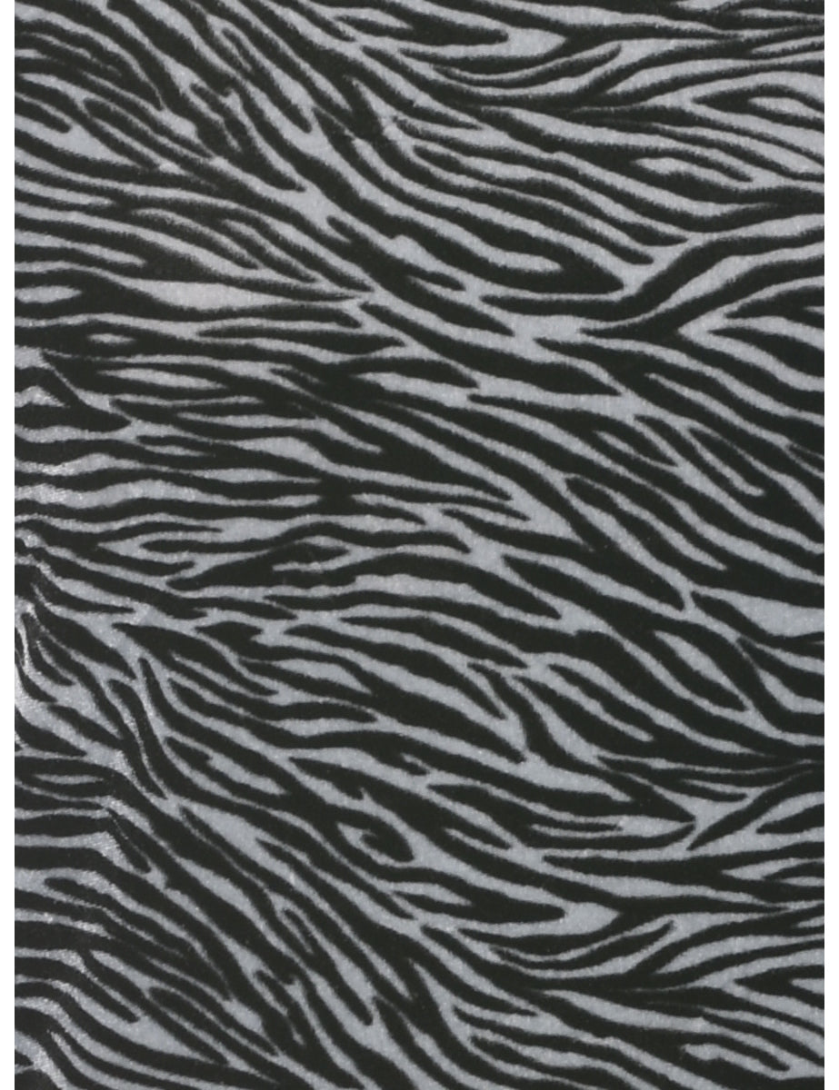Animal Print Velvet Evening Top - M