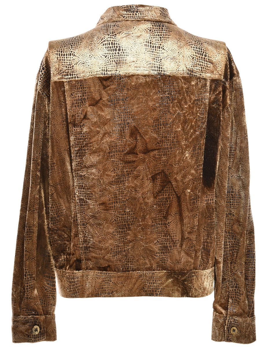 Animal Print Copper Jacket - L