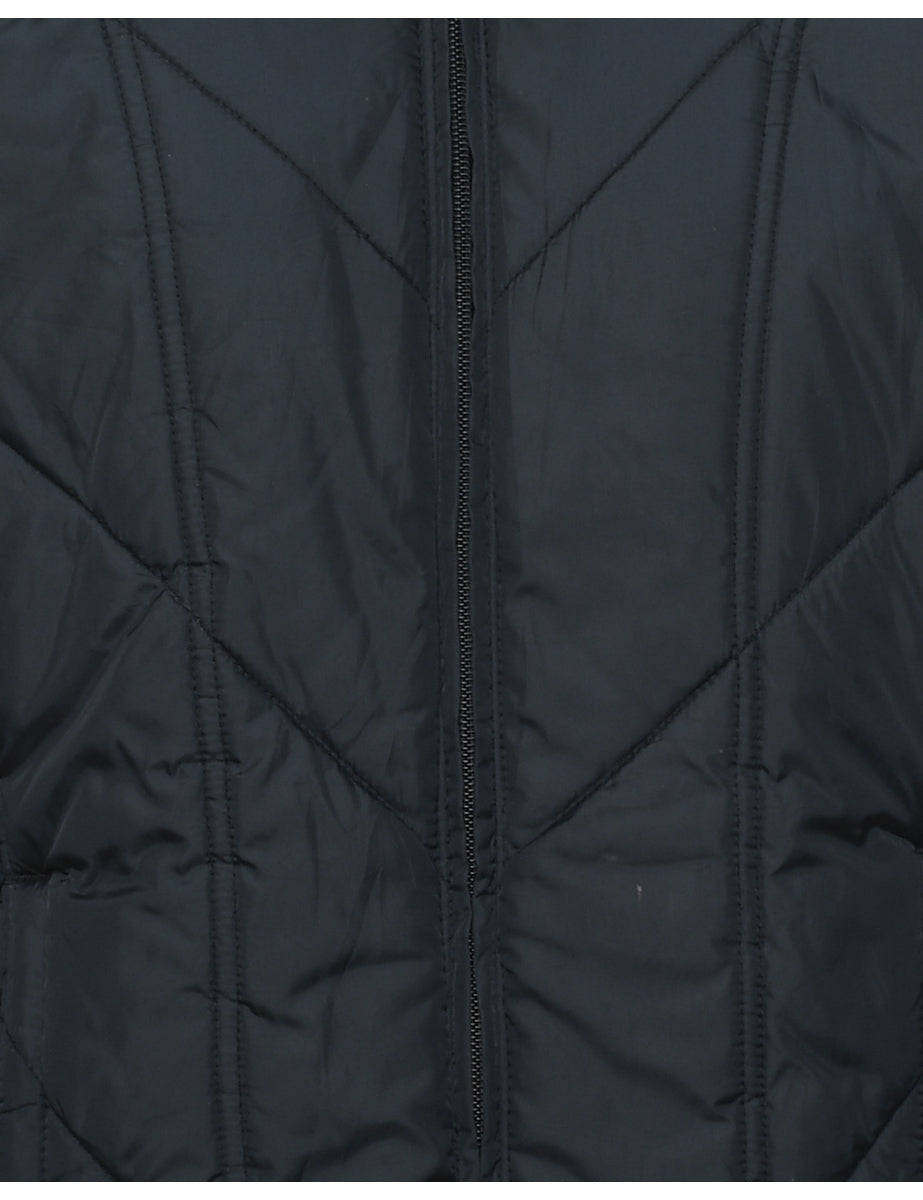 Columbia Black Zip-Front Hooded Puffer Jacket - M