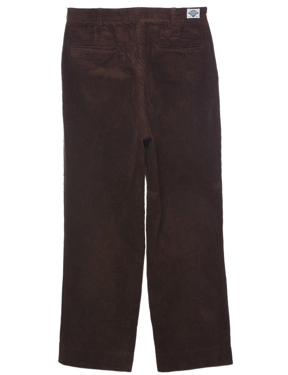 Corduroy Dark Brown Trousers - W30 L29