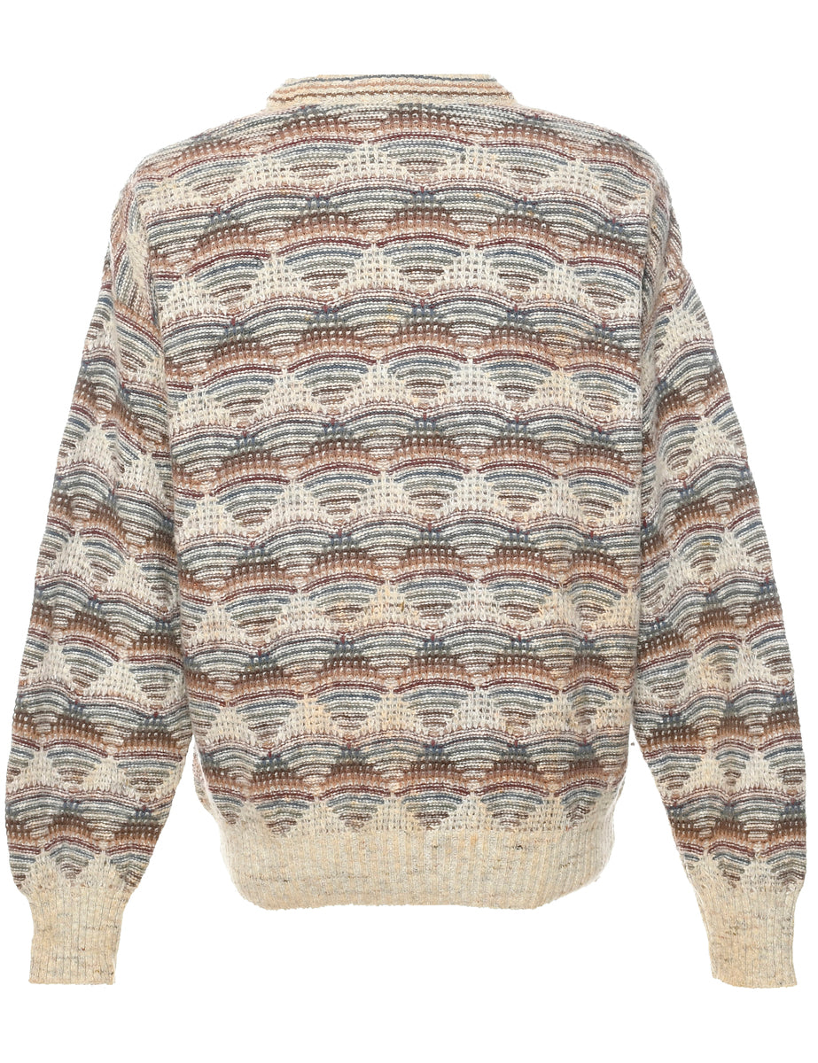 Geometric Pattern Jumper - L