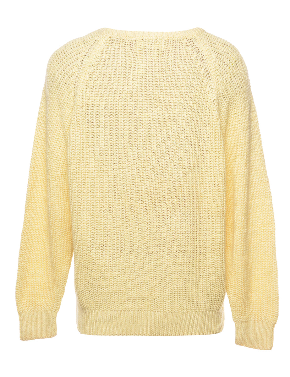 Cable Knit Jumper - L