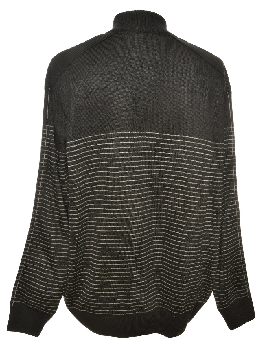 Black Quarter Zip Jumper - XL