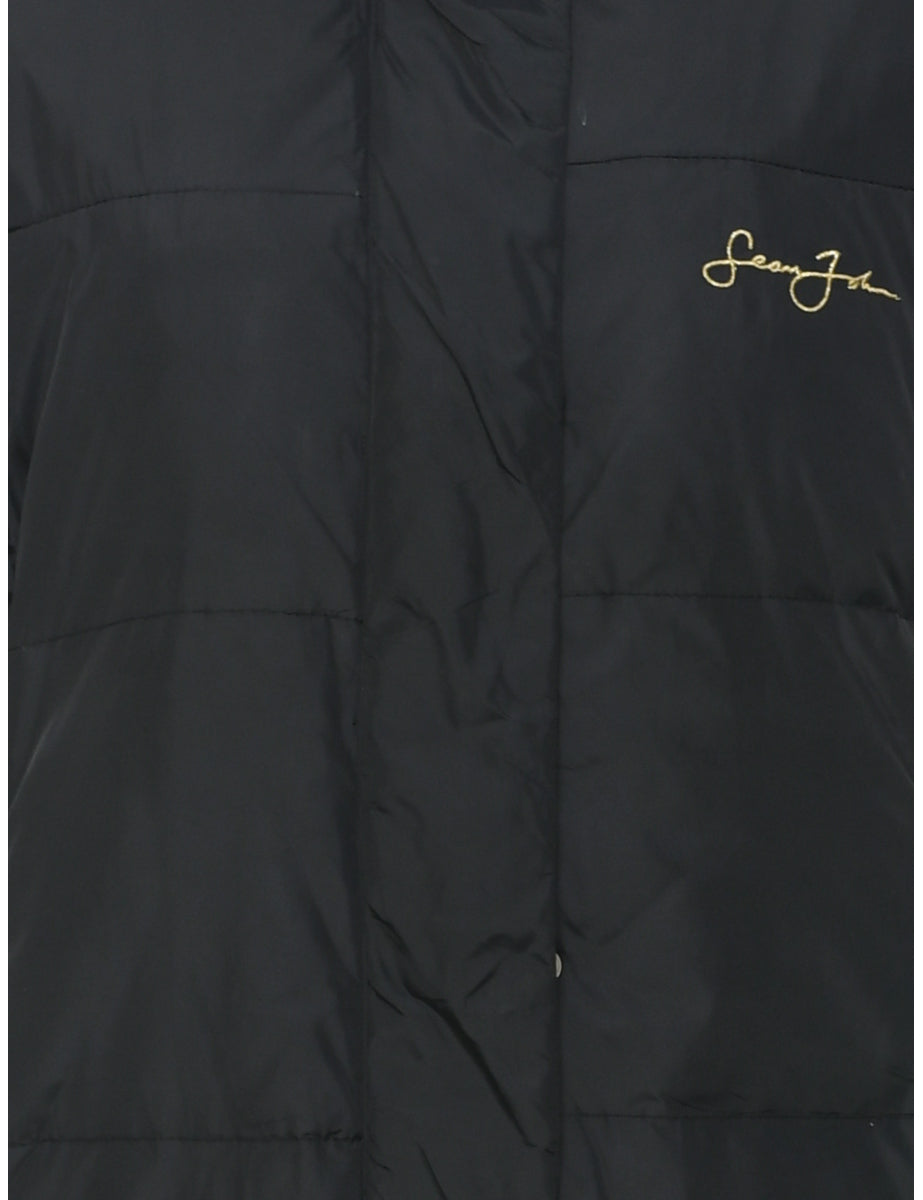 Single Breasted Puffer Jacket - L