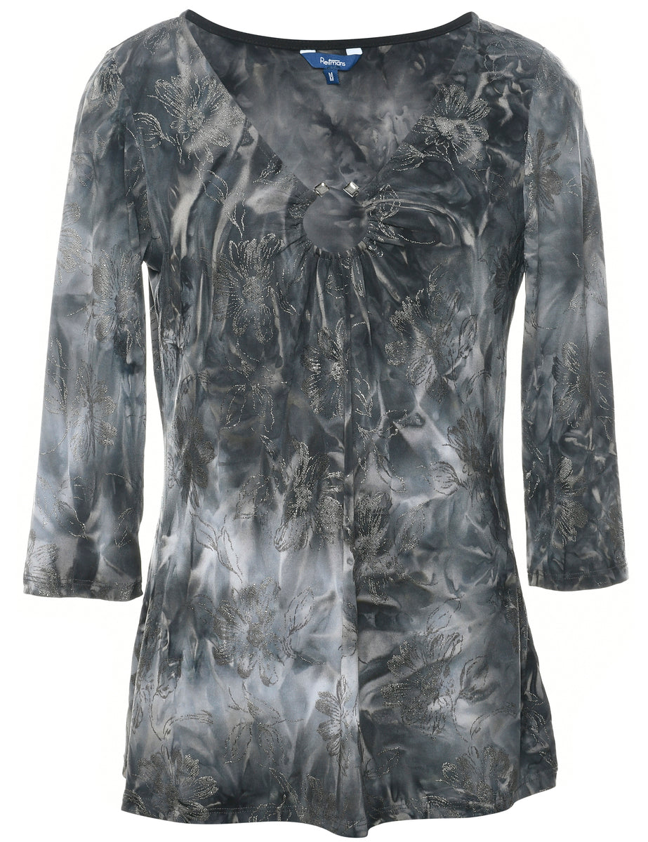 Floral Evening Top - M