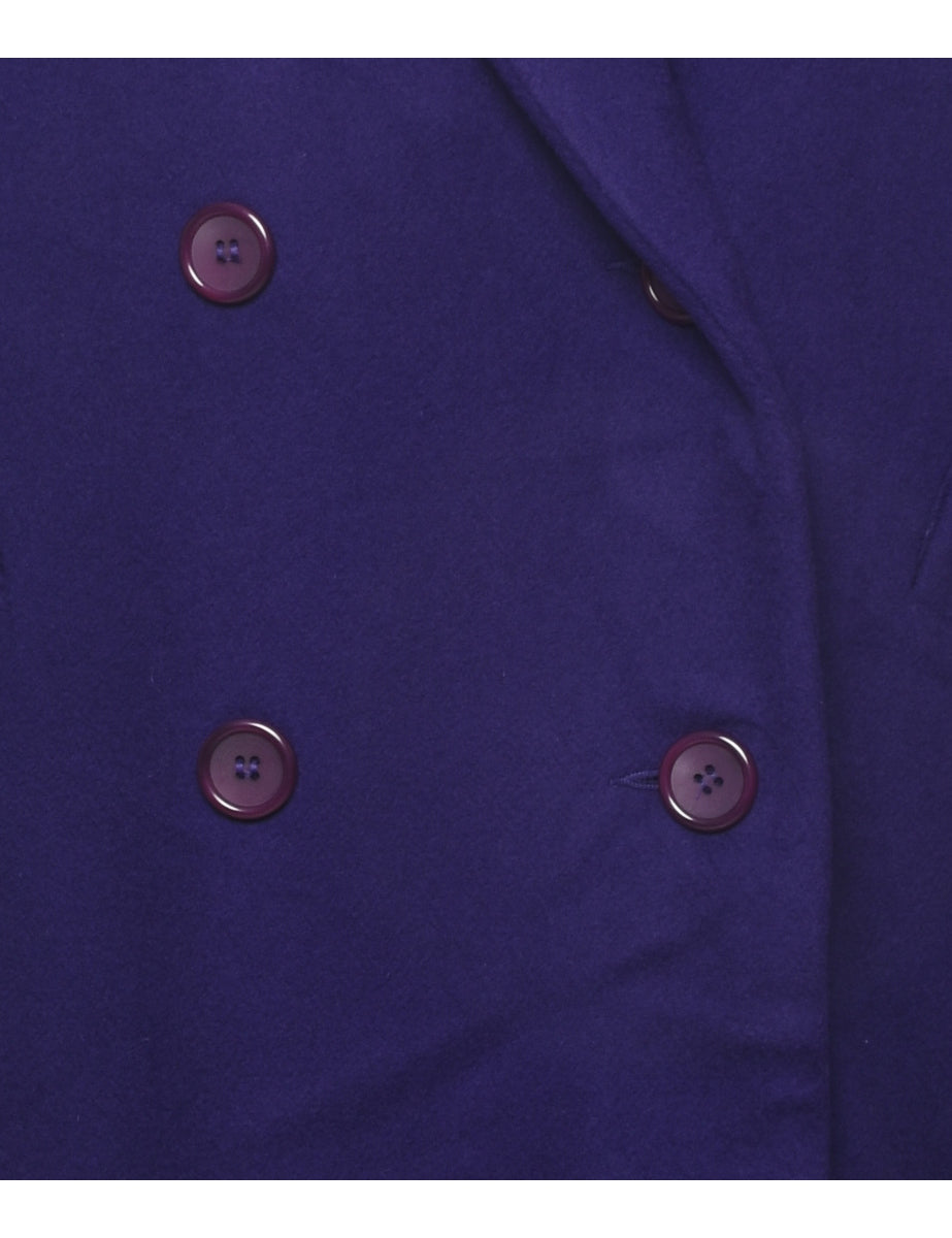 Double Breasted Wool Coat - M