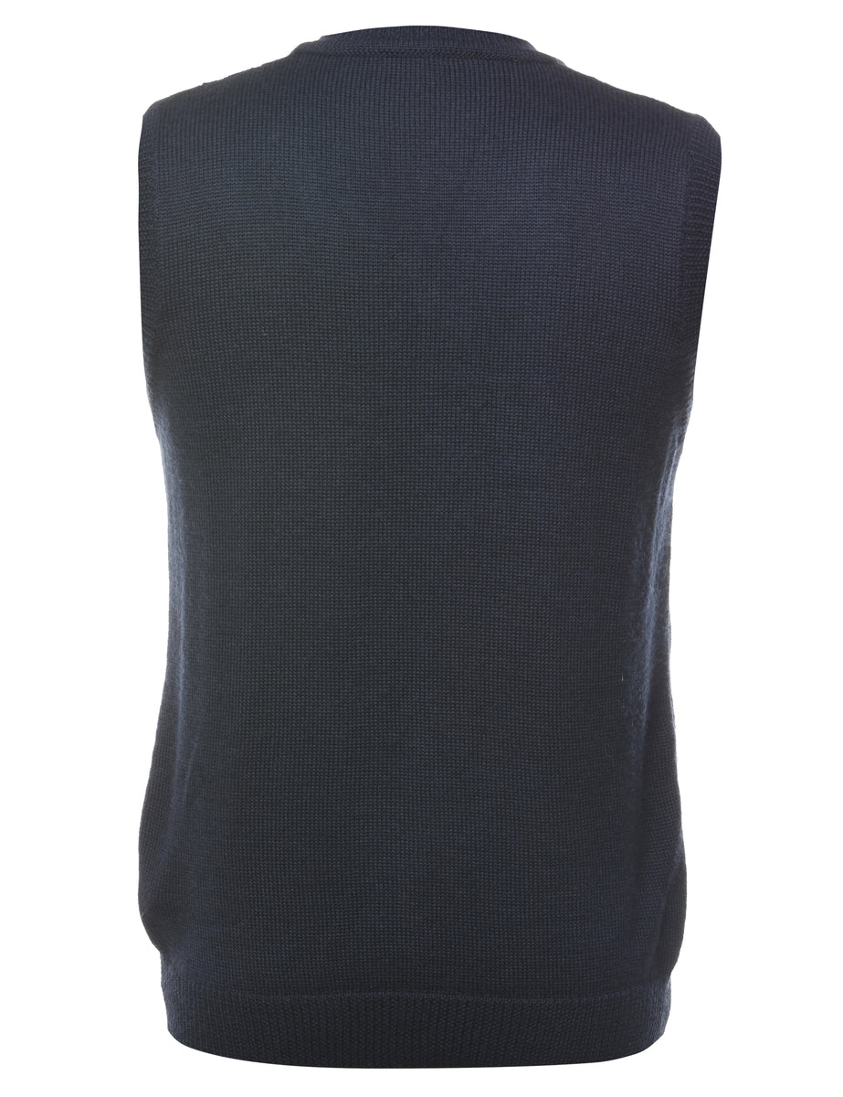 Navy Sweater Vest - M