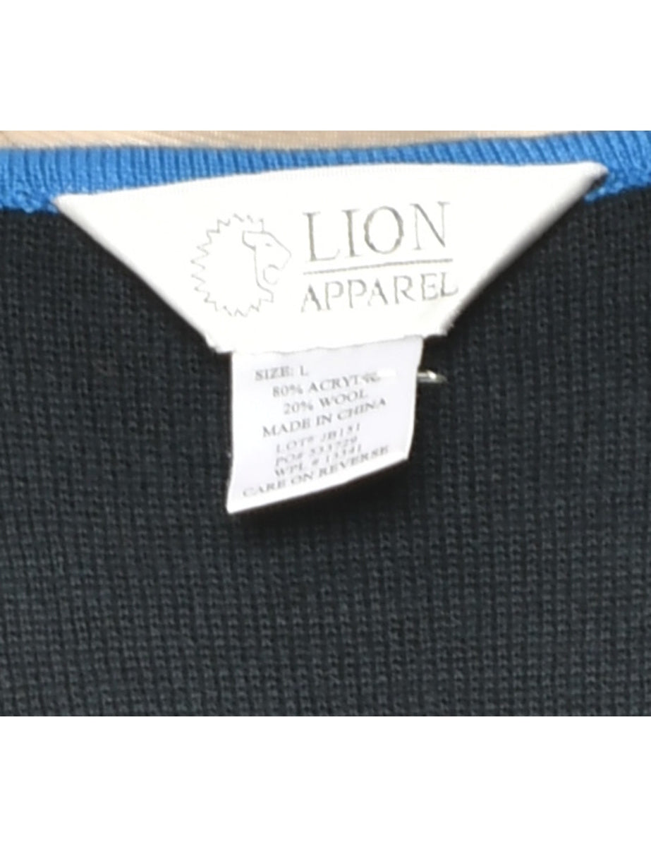 Zip Front Cardigan - L