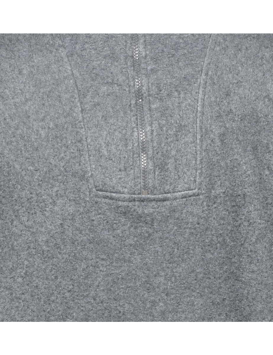 Quarter Zip Fleece Sweatshirt - L