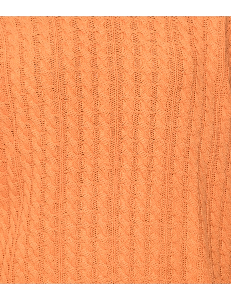 Cable Knit Jumper - M