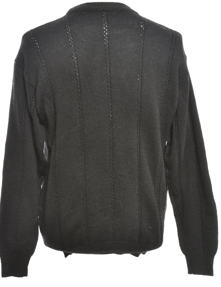 Long Sleeved Black Jumper - M
