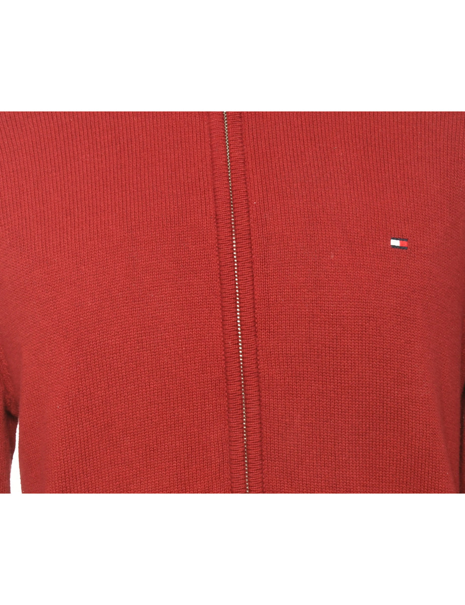 Tommy Hilfiger Maroon Cardigan - S