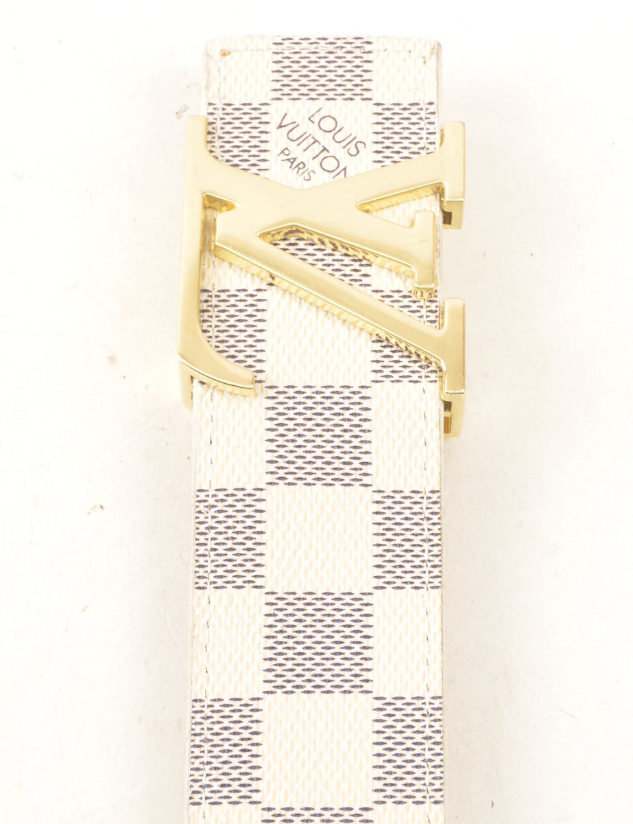 Checked Pattern Fashion Belt - M