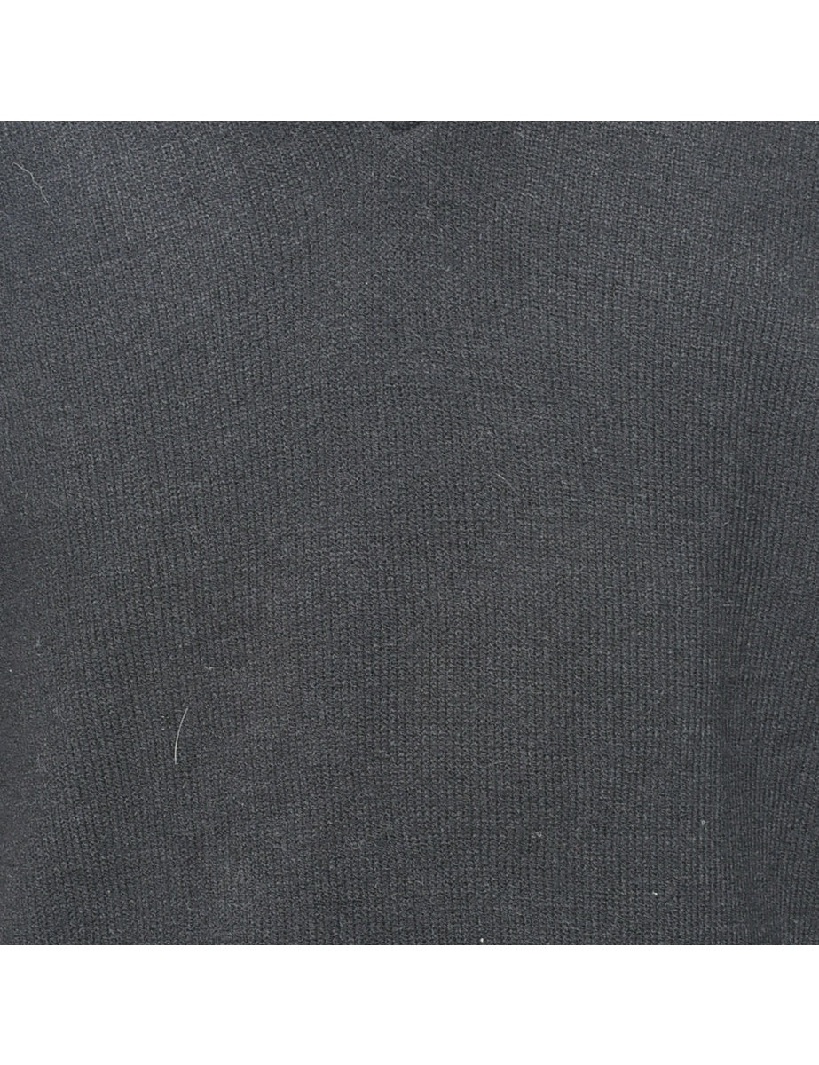 Long Sleeved Black Jumper - L
