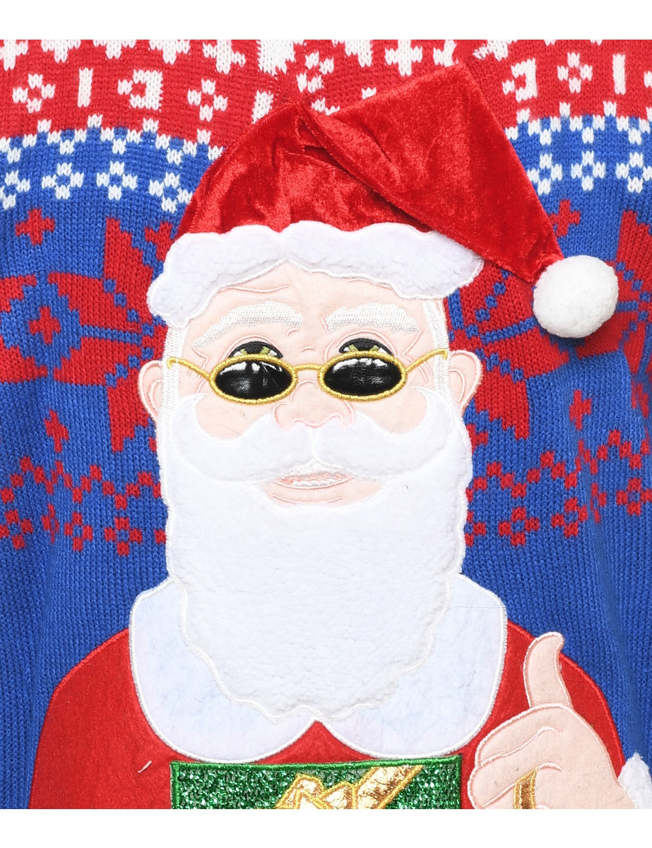Santa Claus Christmas Jumper - M