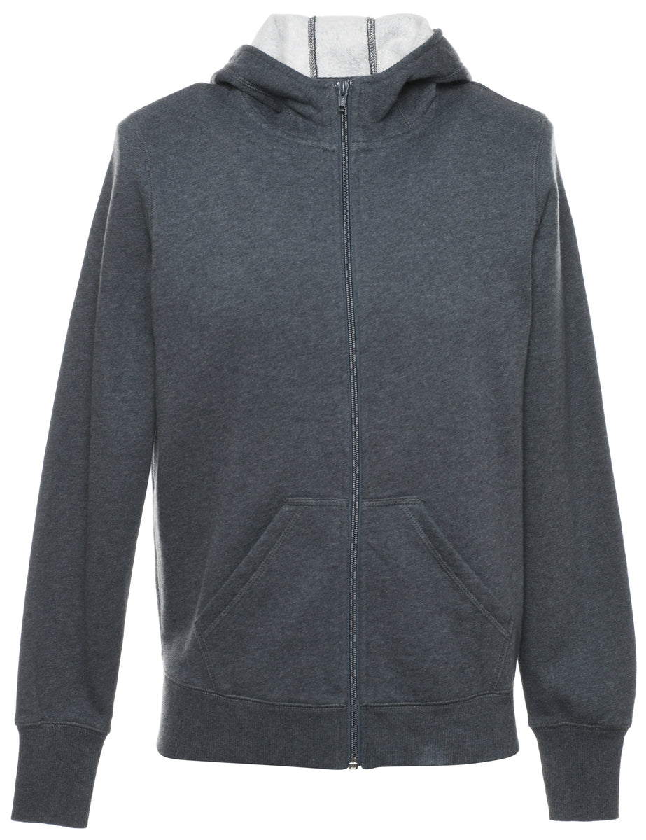 Dark Grey Hooded Sweatshirt - M