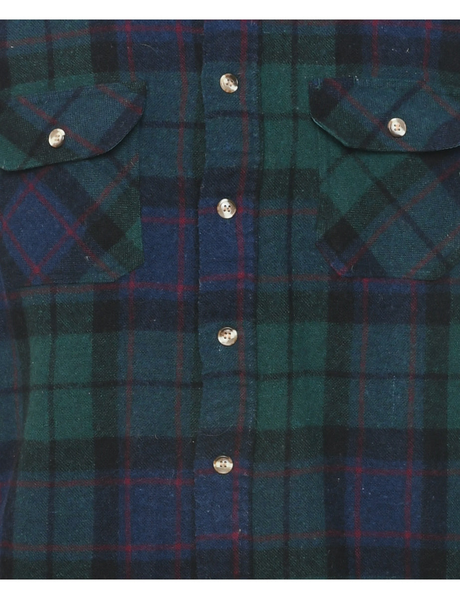 Long Sleeved Checked Shirt - M