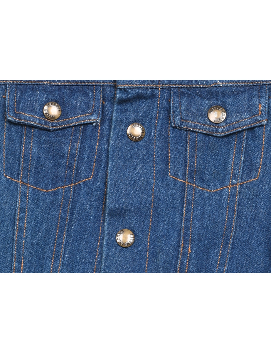 Sleeveless Medium Wash Denim Jacket - 4 YEARS