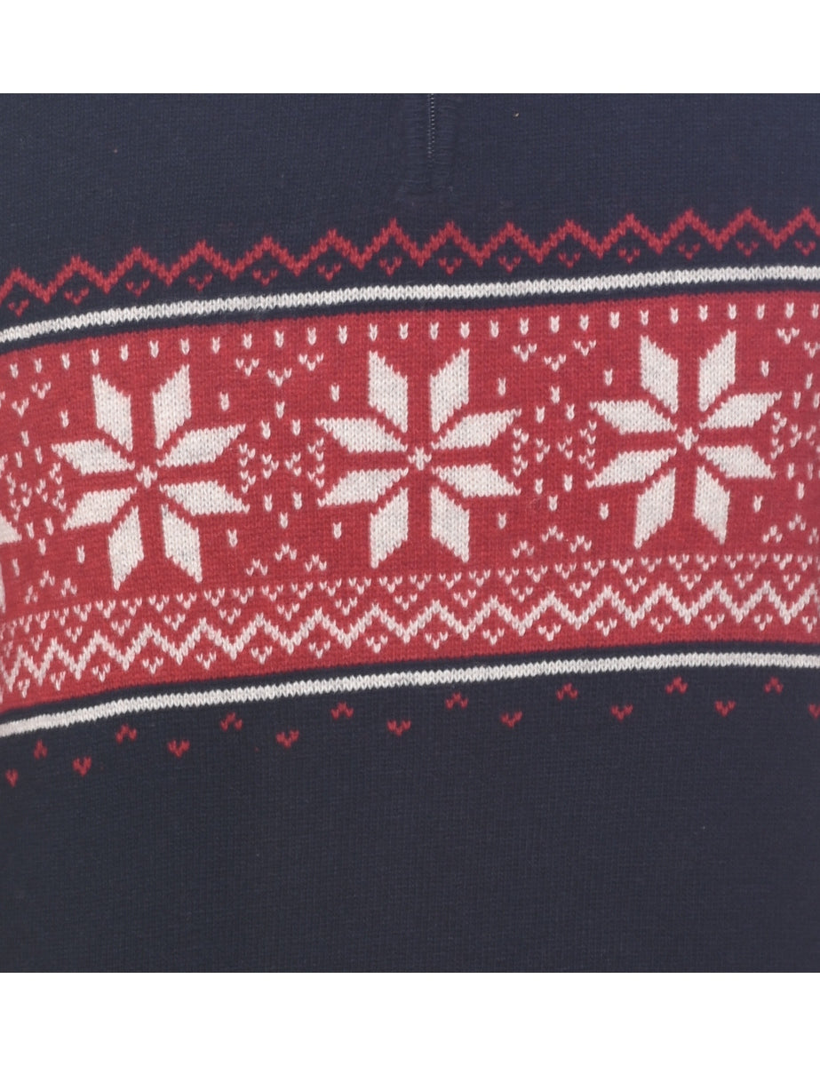 Nordic Quarter Zip Jumper - M