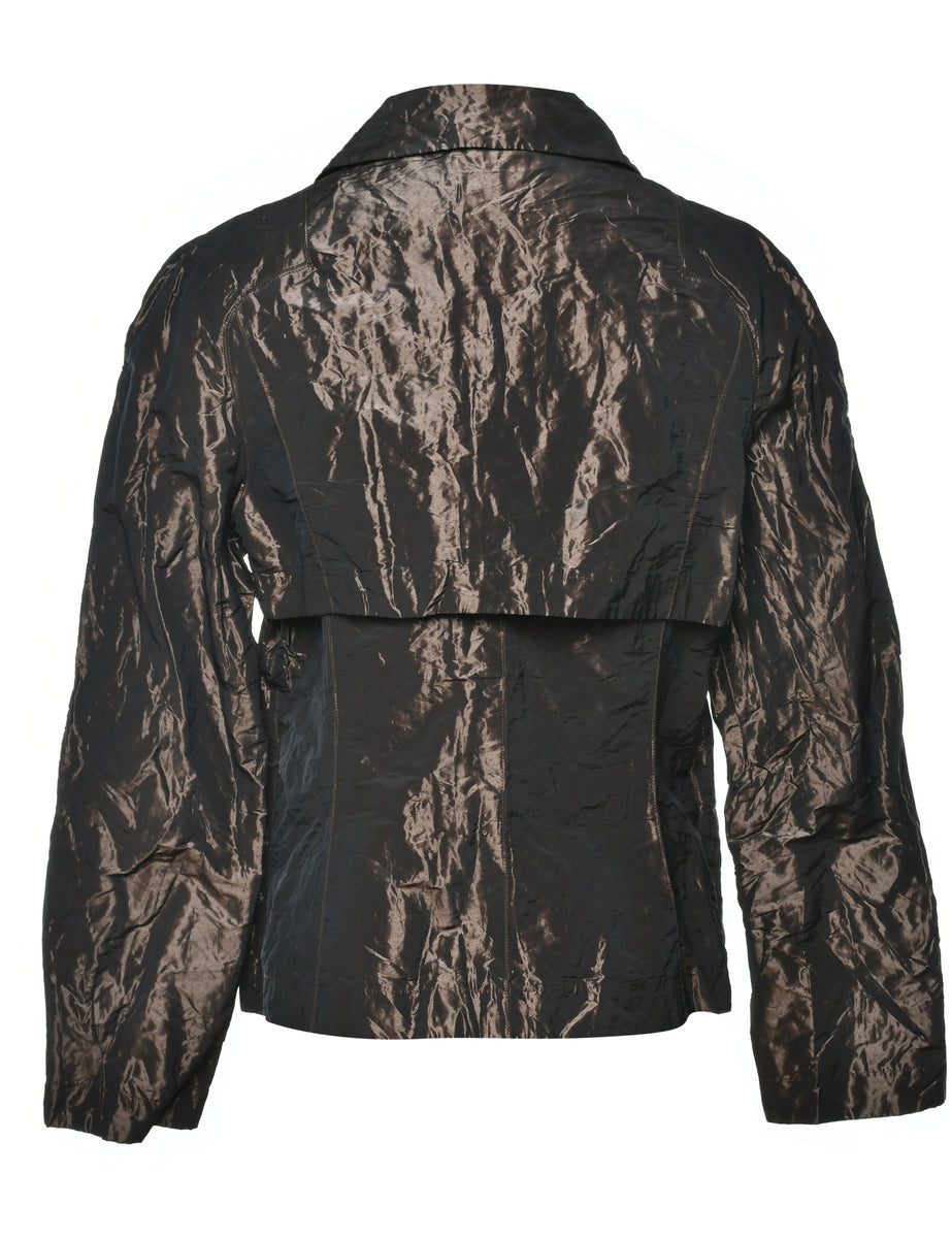 Black Crinkled Evening Jacket - M