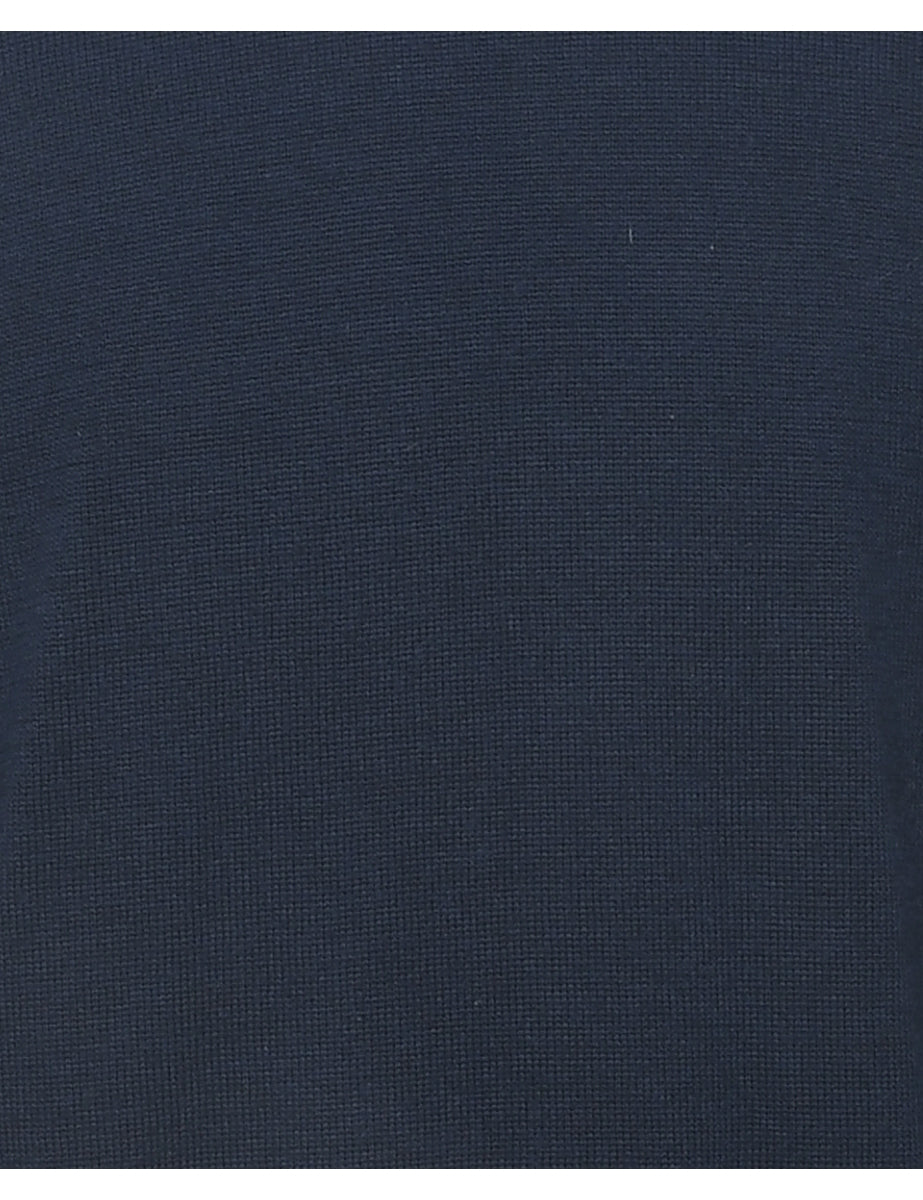 Wool Navy Jumper - L