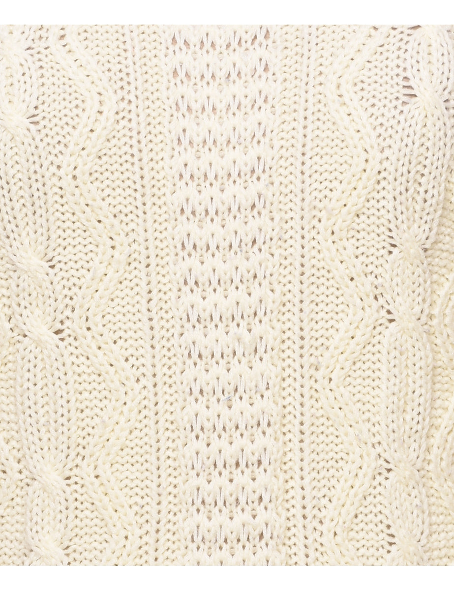 Cable Knit Jumper - M