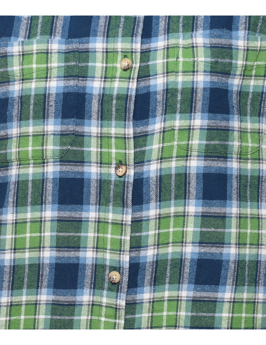 Backpacker Checked Blue & Green Shirt - M