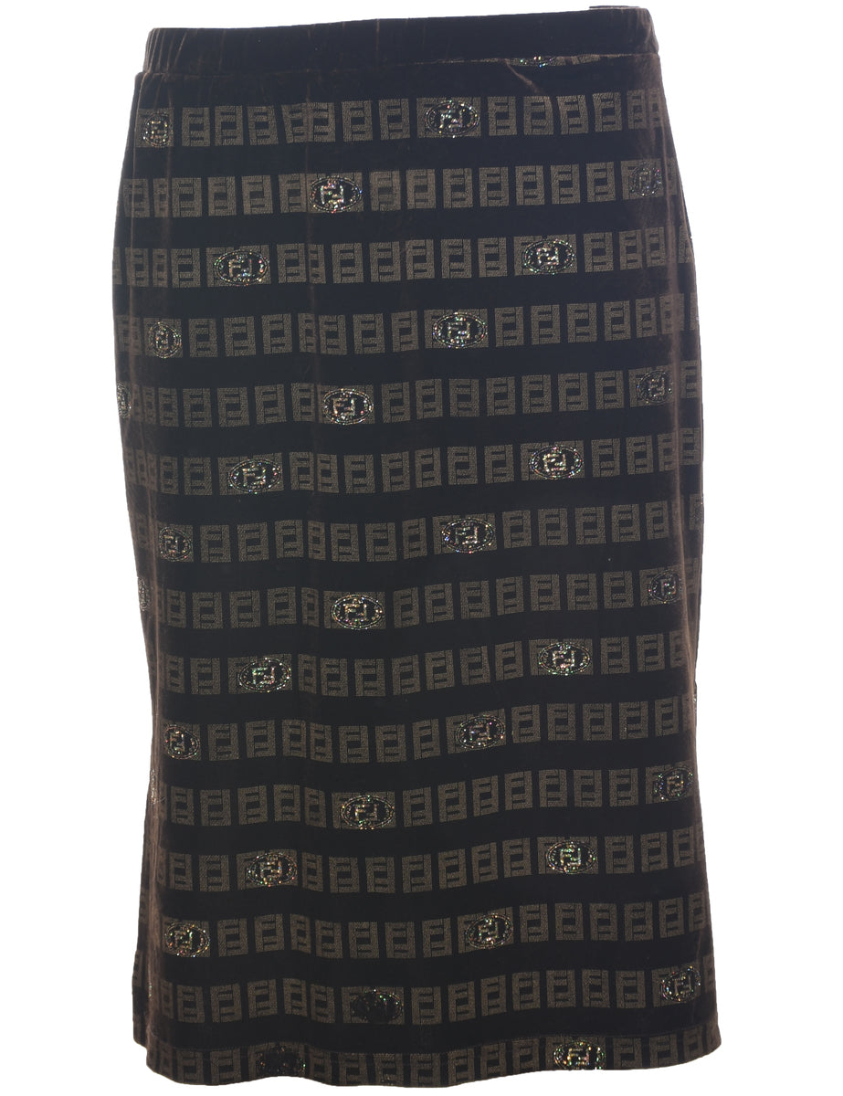 Velvet Bodycon Skirt - S