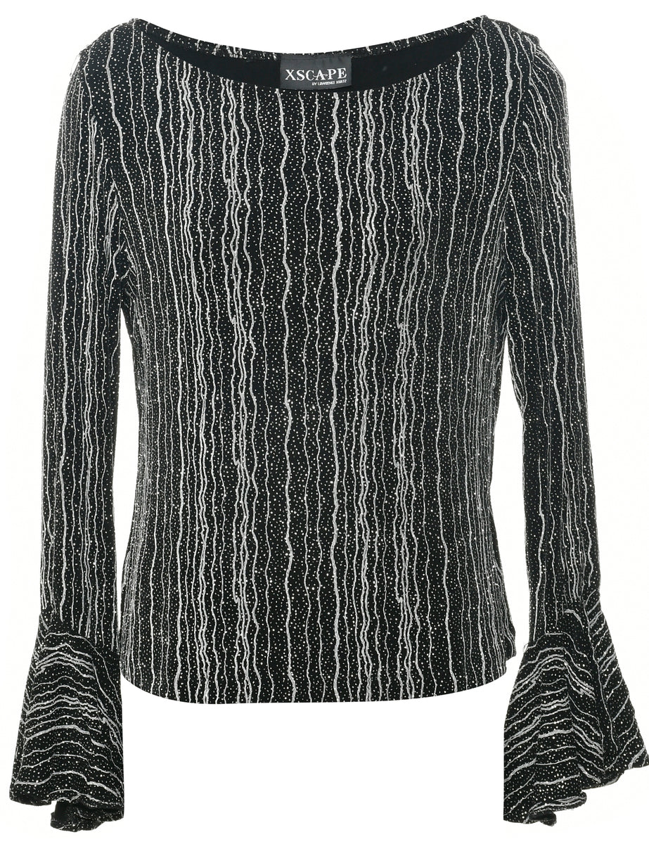 Metallic Finish Evening Top - M