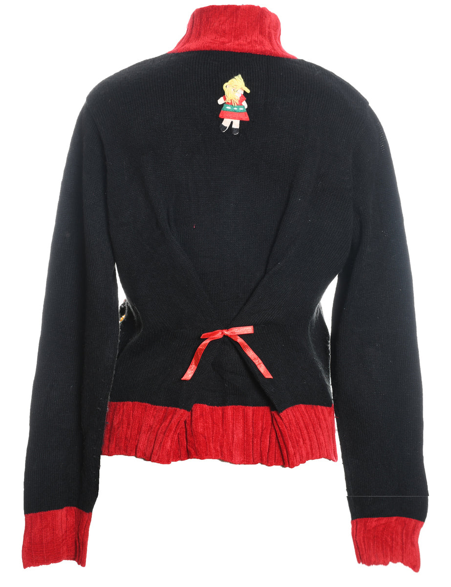 Santa Claus Christmas Cardigan - L