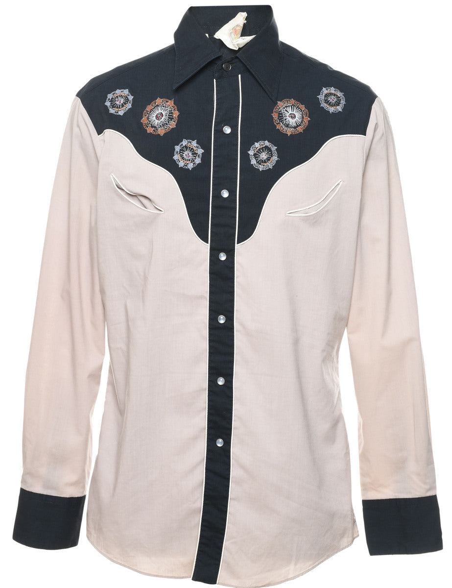 Yoke Detail Western Shirt - M