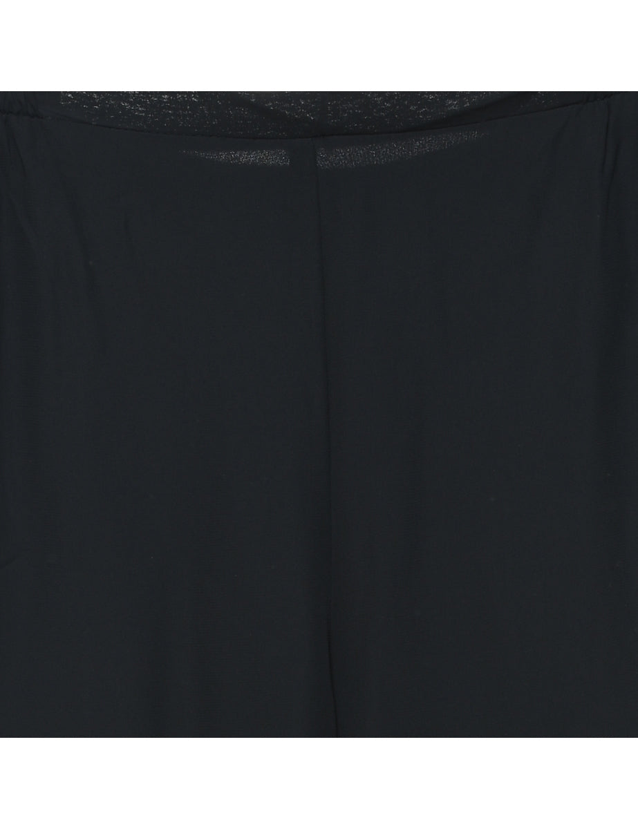 Flared Leg Black Palazzo Trousers - W32 L27