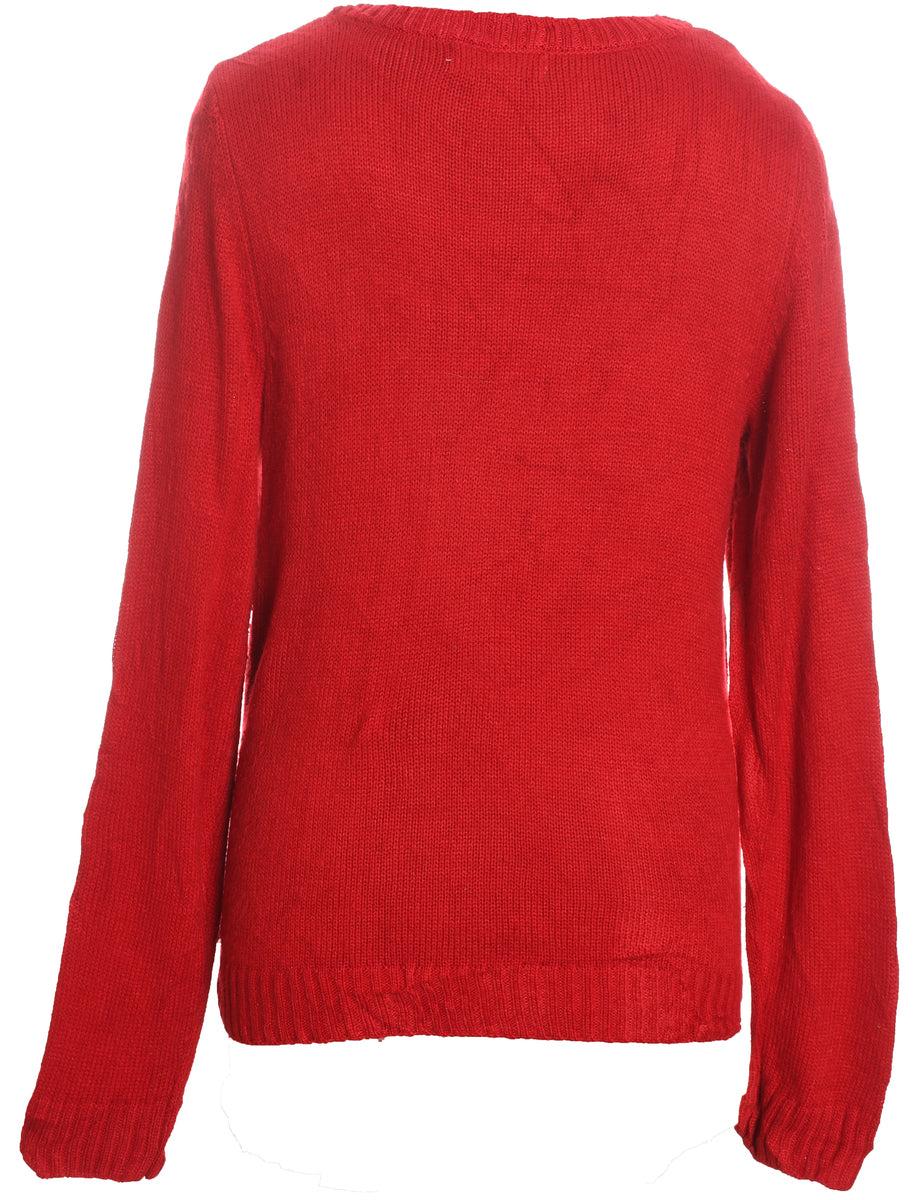 Christmas Tree Print Jumper - XL
