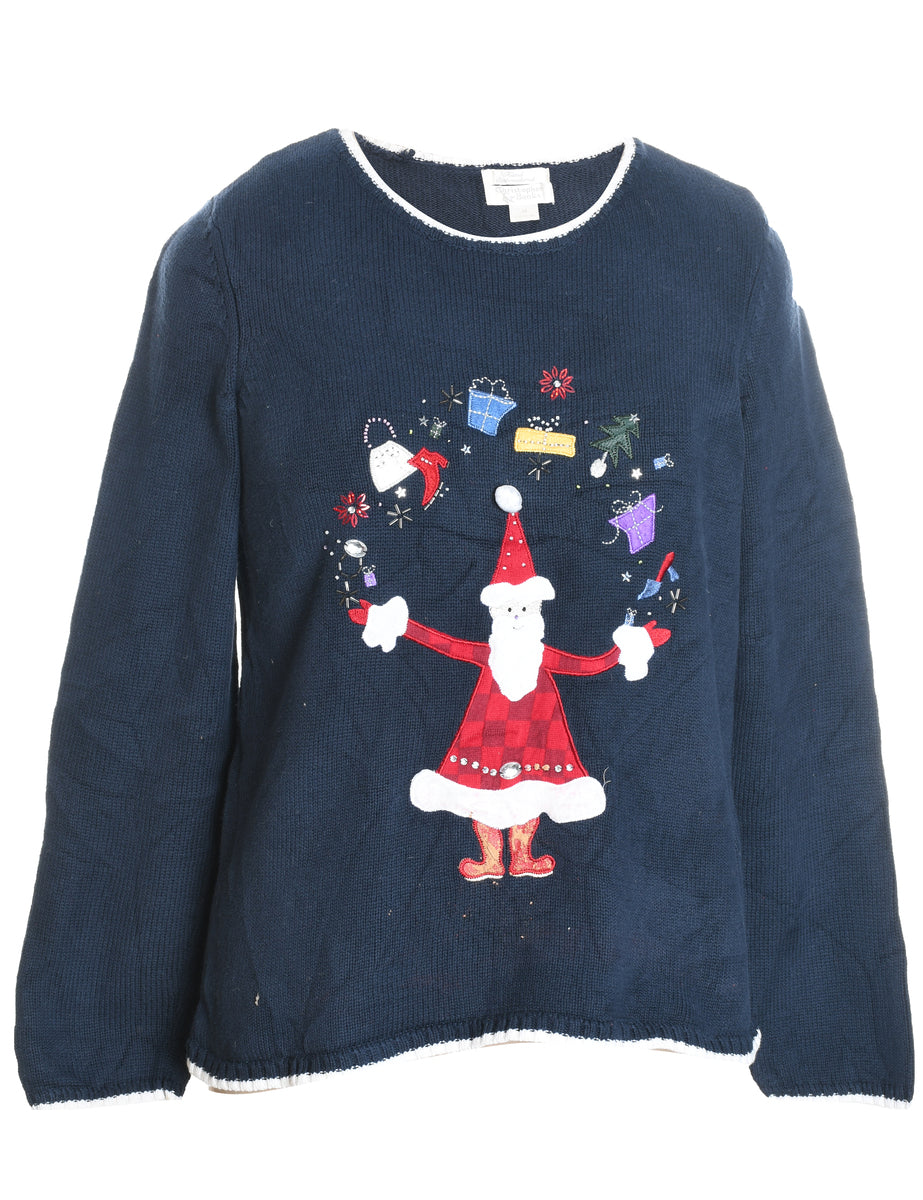 Santa Claus Christmas Jumper - M