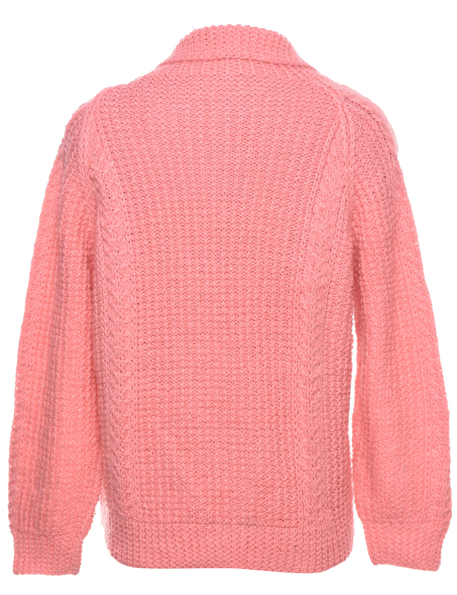 Pale Pink Cardigan - M