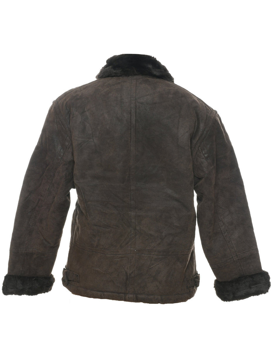 Guess Shearling Suede Jacket - S