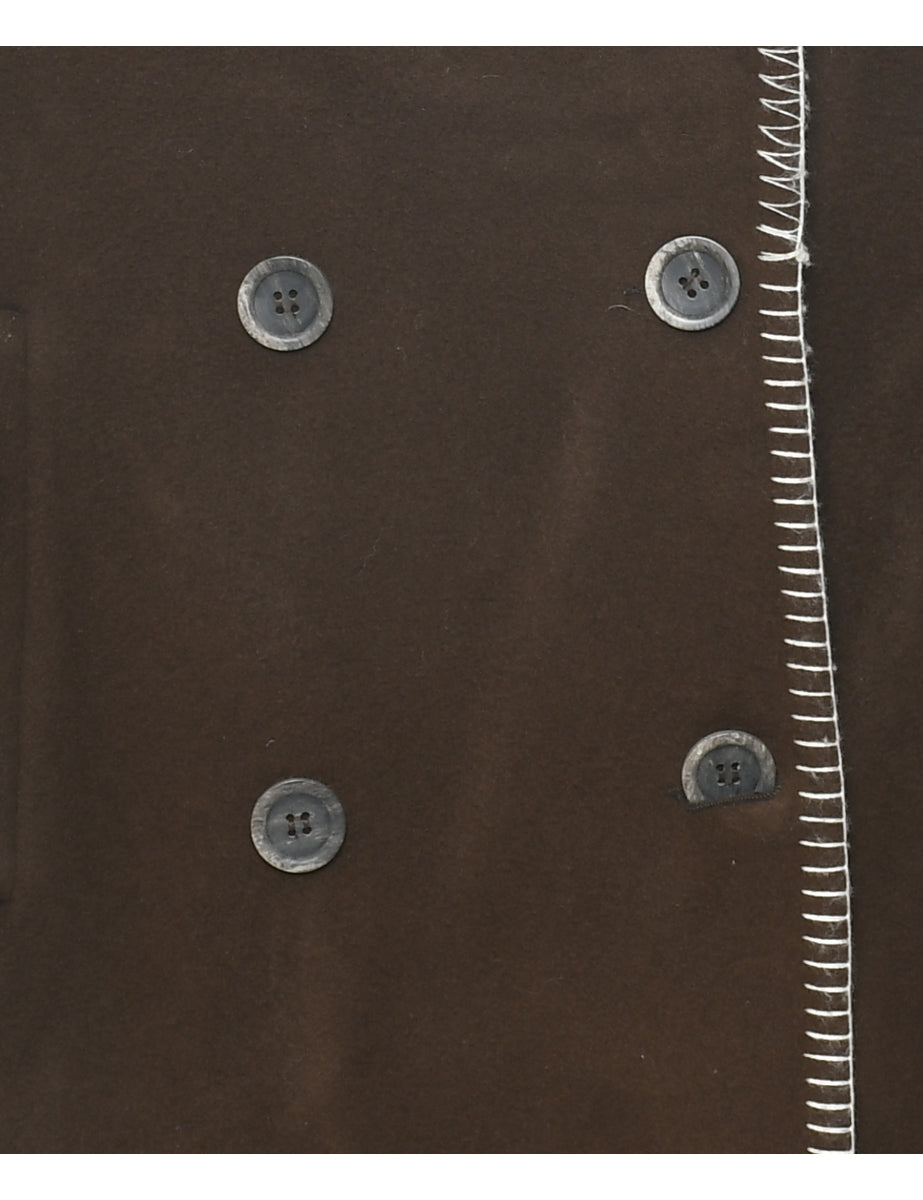 Double Breasted Wool Coat - XL