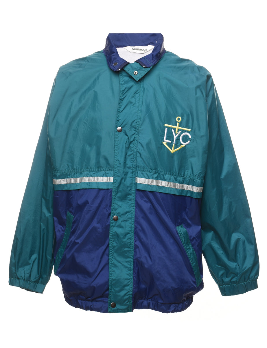 Sumaggo Green & Navy Contrast Nylon Jacket - L