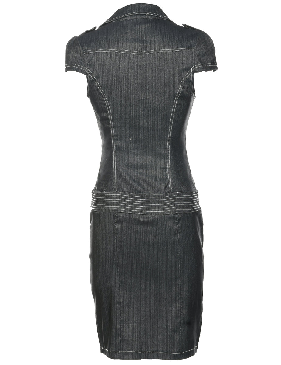 Black Denim Dress - XS