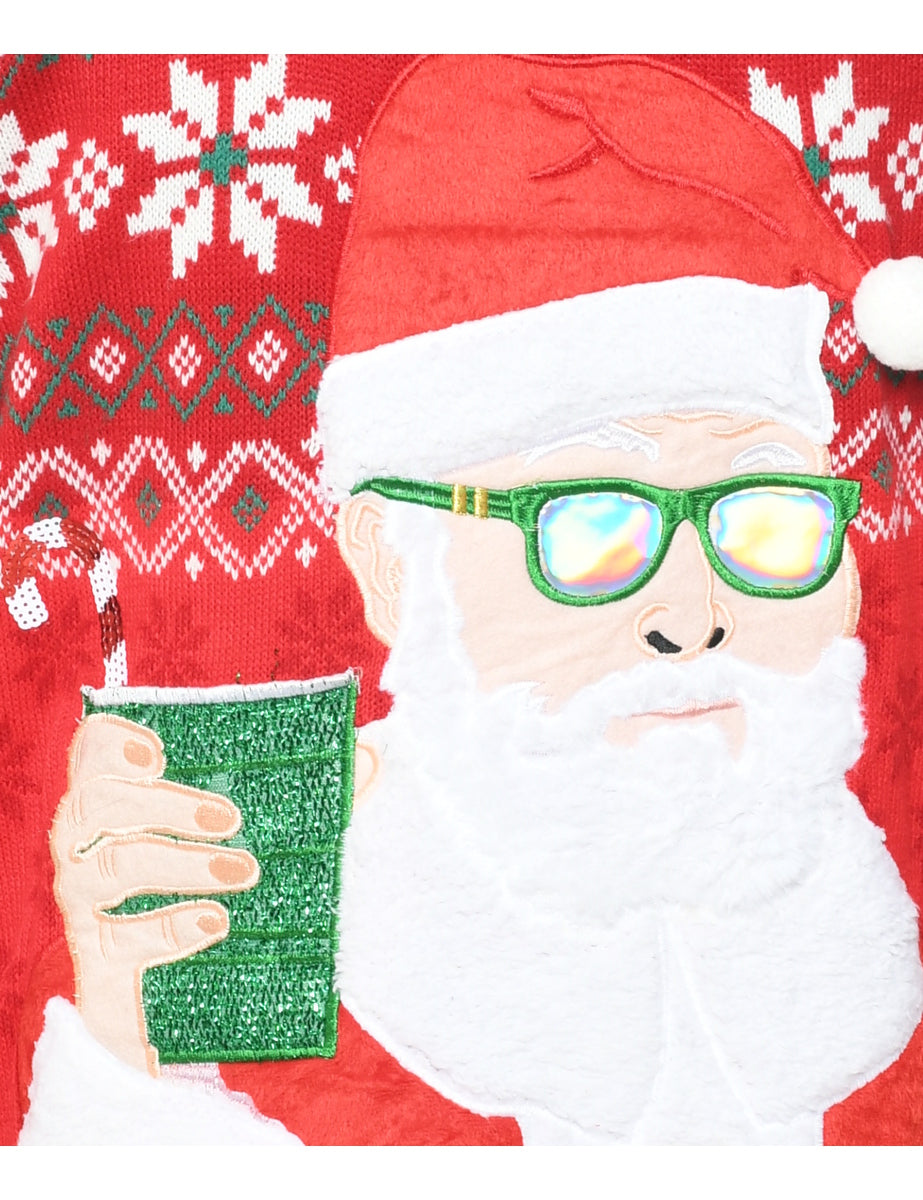 Santa Claus Christmas Jumper - L