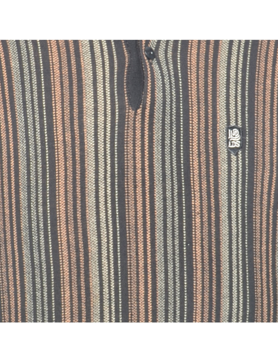 Lee Dongsoo Striped Black Jumper - L