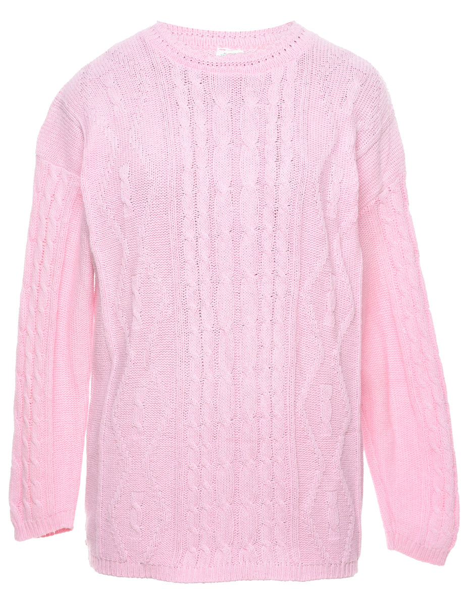 Cable Knit Jumper - M