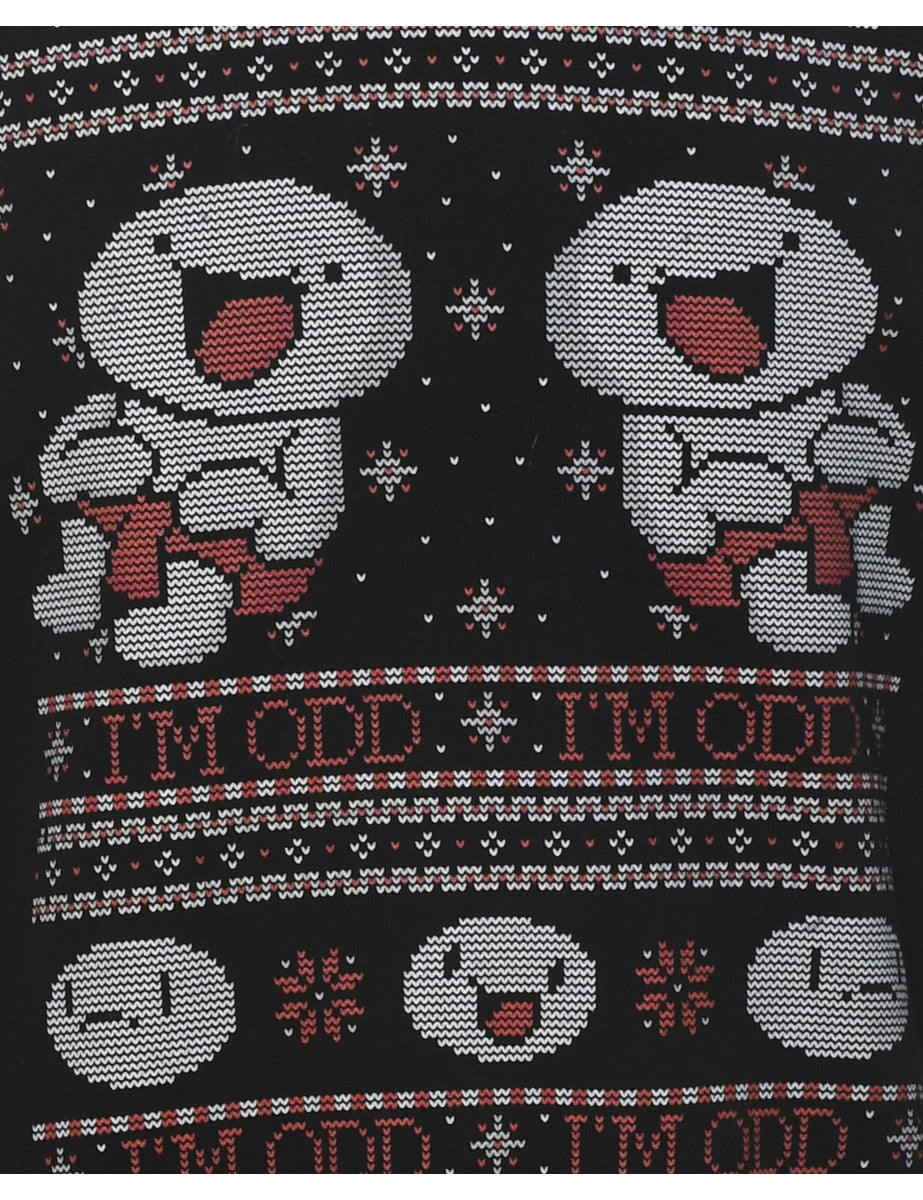 Black Festive Season Christmas Sweatshirt - S