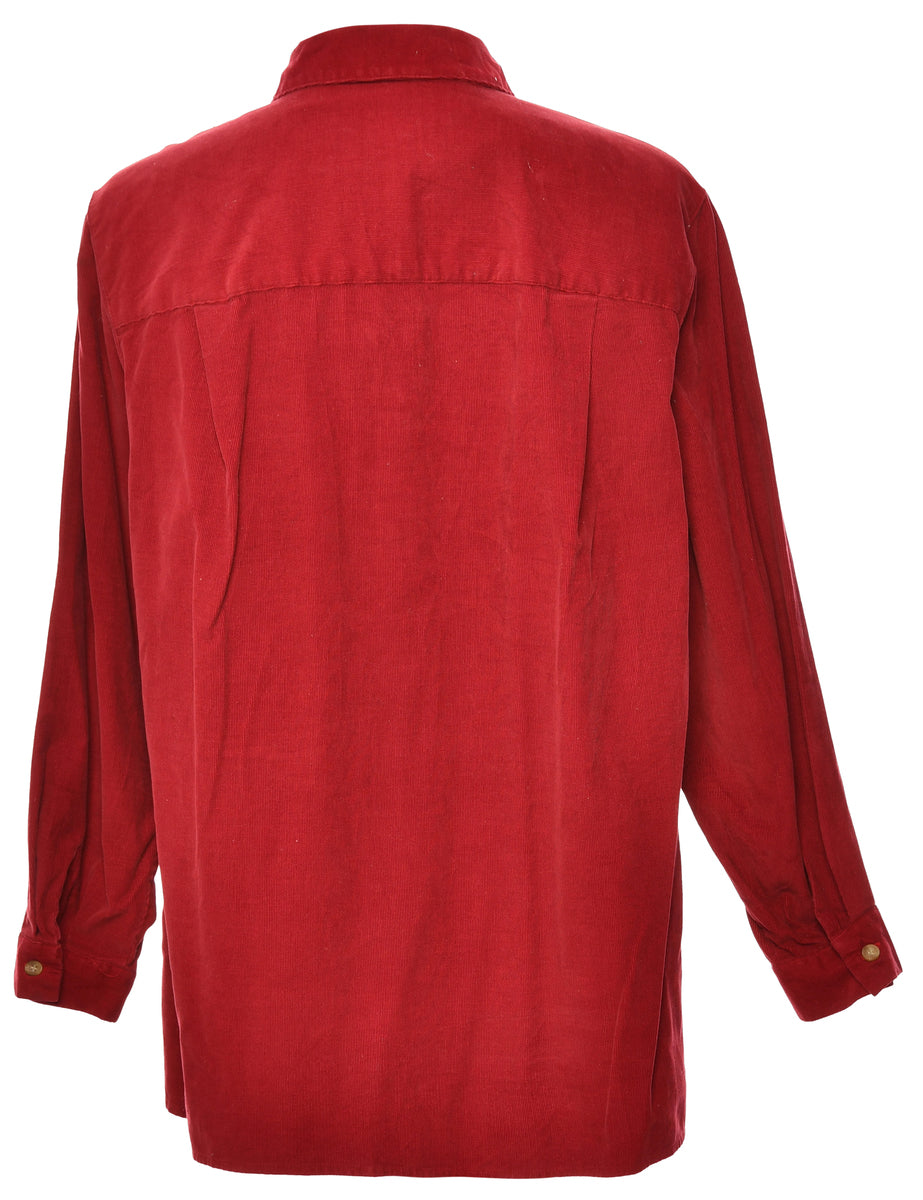 Corduroy Maroon Shirt - XL