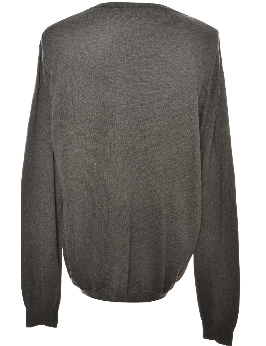 Argyle Black Jumper - XL