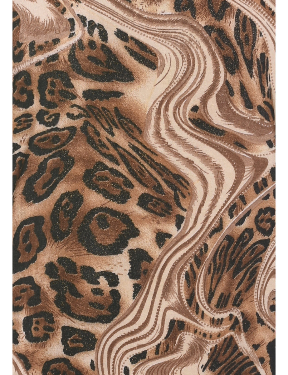 Animal Print Evening Top - L